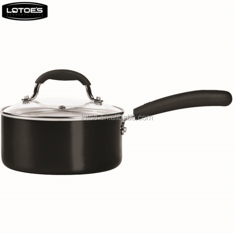 ZHEJIANG LOTOE pressed non stick aluminium sauce pan with white ceramic coating