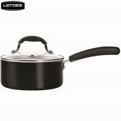 ZHEJIANG LOTOE pressed non stick aluminium sauce pan with white ceramic coating