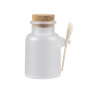 ABS Bath Salt Bottle 300g 500g Cosmetic Cream Frosted Plastic Bottles Cork Lid Bottle with Woodon Spoon