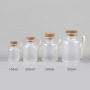 ABS Bath Salt Bottle 300g 500g Cosmetic Cream Frosted Plastic Bottles Cork Lid Bottle with Woodon Spoon
