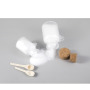 ABS Bath Salt Bottle 300g 500g Cosmetic Cream Frosted Plastic Bottles Cork Lid Bottle with Woodon Spoon