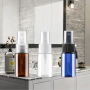 10ml PET Amber Clear Blue Round Straight Plastic Cosmetic Packaging Bottles with Spray Cap