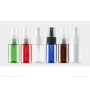 10ml PET Amber Clear Blue Round Straight Plastic Cosmetic Packaging Bottles with Spray Cap