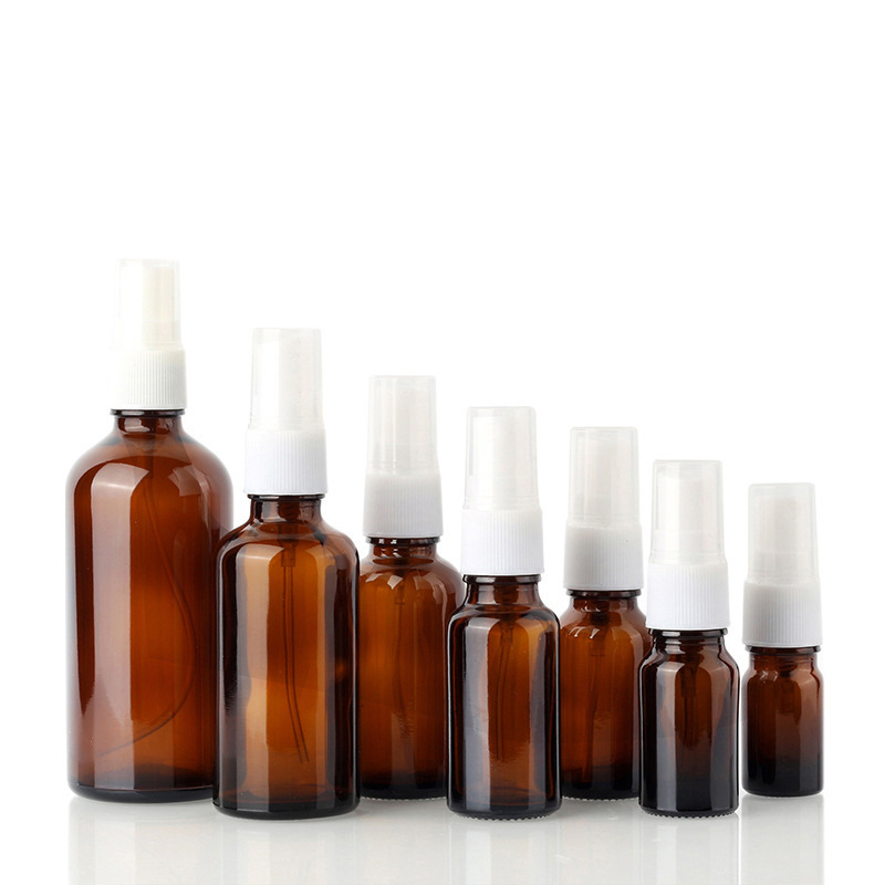 5ml 10ml 15ml 20ml 30ml 50ml 100ml Essential Oil Amber Glass Mist Spray Bottle