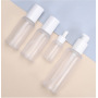 Stock 30ml Serum Dropper Bottle 100ml-200ml Press Lotion Spray Transparent Thick Wall PET Split Bottle