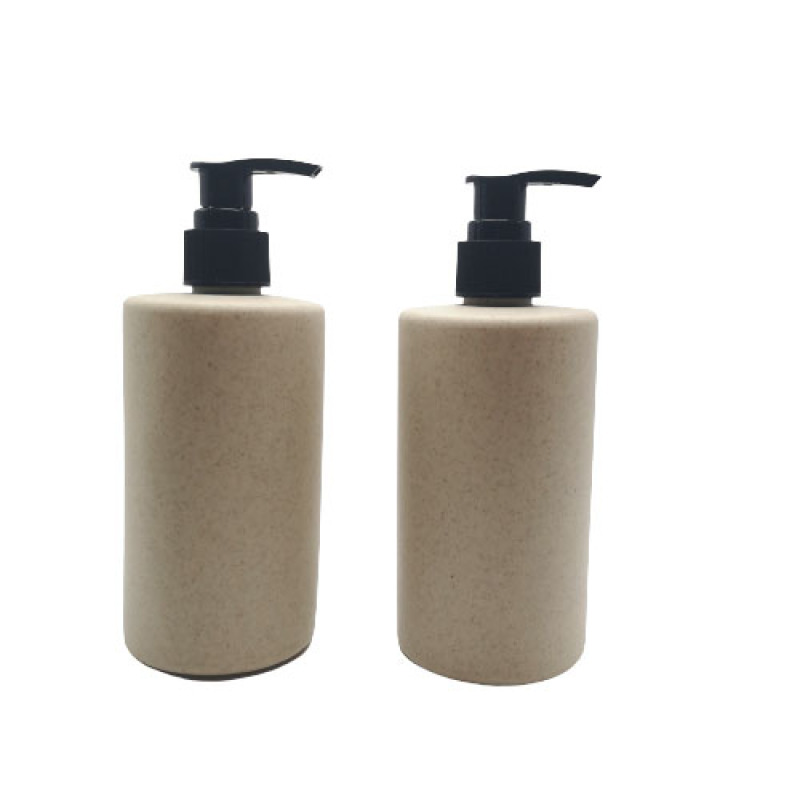 Biodegradable Bottle Eco-Friendly 500ml Biodegradable Cosmetic Shampoo Bottle Wheat Straw Plastic Recyclable with Pump Sprayer