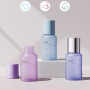 Ready Stock 50ml Slant Shoulder PET Plastic Bottle Amber Green Refillable Toner Lotion Container with Inner Plug