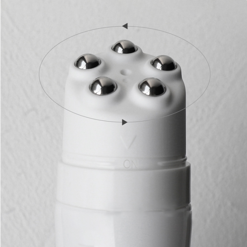 Glossy White 50ml/100ml Empty Five Ball Massage Tube Screw Cap Roll-on Bottle for Body Cream Cosmetic Packaging