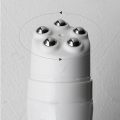 Glossy White 50ml/100ml Empty Five Ball Massage Tube Screw Cap Roll-on Bottle for Body Cream Cosmetic Packaging