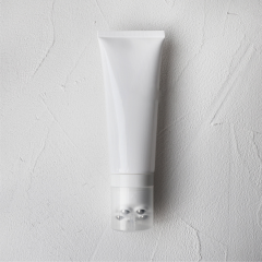 Glossy White 50ml/100ml Empty Five Ball Massage Tube Screw Cap Roll-on Bottle for Body Cream Cosmetic Packaging