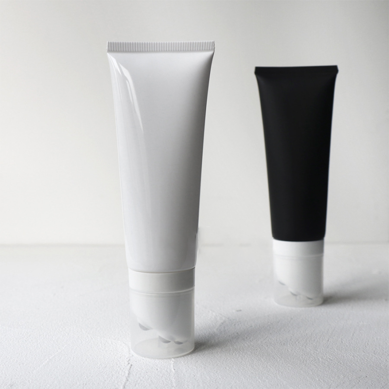 Glossy White 50ml/100ml Empty Five Ball Massage Tube Screw Cap Roll-on Bottle for Body Cream Cosmetic Packaging