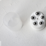 Glossy White 50ml/100ml Empty Five Ball Massage Tube Screw Cap Roll-on Bottle for Body Cream Cosmetic Packaging