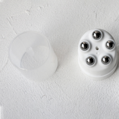 Glossy White 50ml/100ml Empty Five Ball Massage Tube Screw Cap Roll-on Bottle for Body Cream Cosmetic Packaging