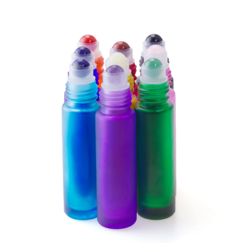 10ml Rainbow Color Essential Oil Perfume Roller Bottle with Roll on Sealing Type