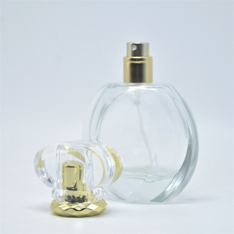 50ml Perfume Glass Bottle with Screen Printing Pump Sprayer Seal Minimum Order 2pcs