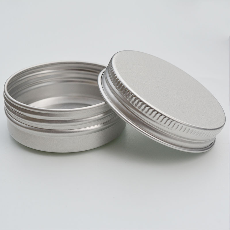 Factory Supply 1 oz 30ml Recyclable Cream Aluminum Jar with Screw Cap Roll on Sealing for Skin Care for Skin Care