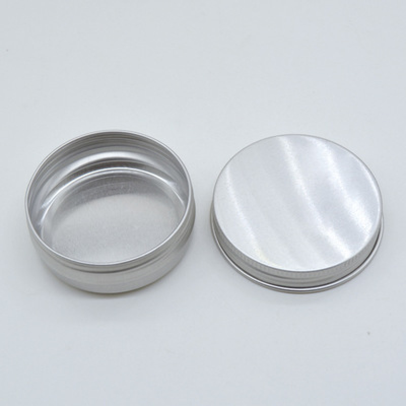 Factory Supply 1 oz 30ml Recyclable Cream Aluminum Jar with Screw Cap Roll on Sealing for Skin Care for Skin Care