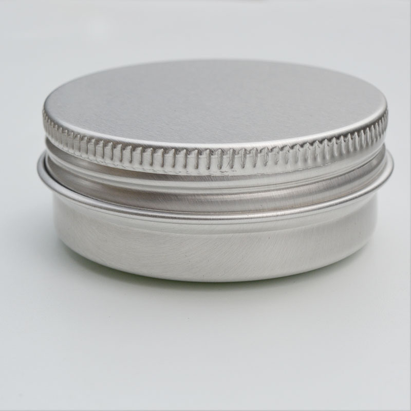 Factory Supply 1 oz 30ml Recyclable Cream Aluminum Jar with Screw Cap Roll on Sealing for Skin Care for Skin Care