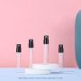 Low MOQ clear 1.8ml 2.5ml Pump Spray Bottle with Black Lid Perfume Glass Bottle Spray Mini Spray Bottles