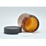 High Quality Cheap Price 4oz 120g Amber Pet Jar with Black Screw Lid