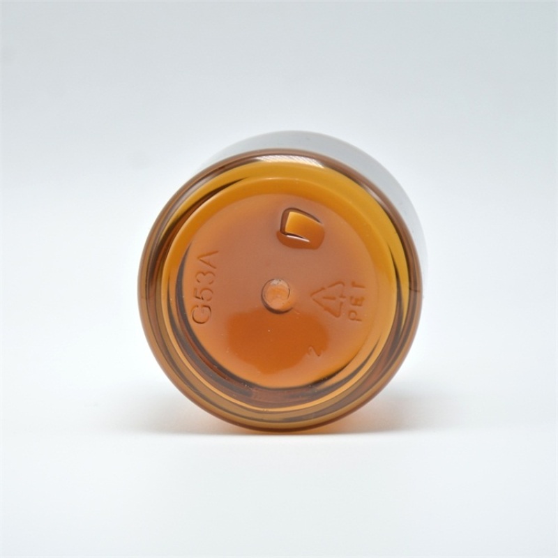 High Quality Cheap Price 4oz 120g Amber Pet Jar with Black Screw Lid