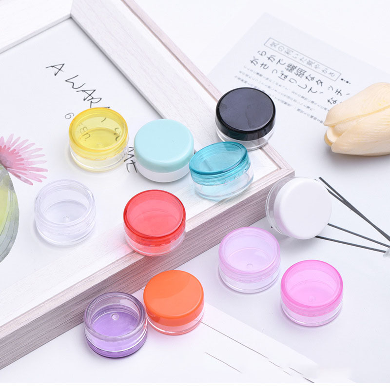 Hot Sale Pink Face Cream Jars Empty 3g 5g 10g Cosmetic Plastic with Screw Top for Skin Care Eye Cream Lipstick Mascara