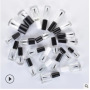 New Design 15ml Clear Glass Nail Polish Bottle with Crown Cap Square Shape for Skin Care Cream and Gel Nail Polish
