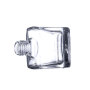 New Design 15ml Clear Glass Nail Polish Bottle with Crown Cap Square Shape for Skin Care Cream and Gel Nail Polish