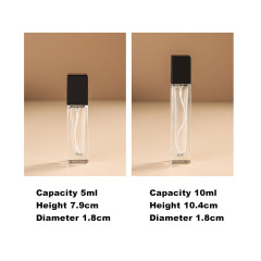 5ml 10ml Spray Sample Perfume Small Refill Travel Bottles Glass square Shape Perfume Container