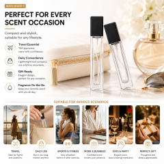 5ml 10ml Spray Sample Perfume Small Refill Travel Bottles Glass square Shape Perfume Container