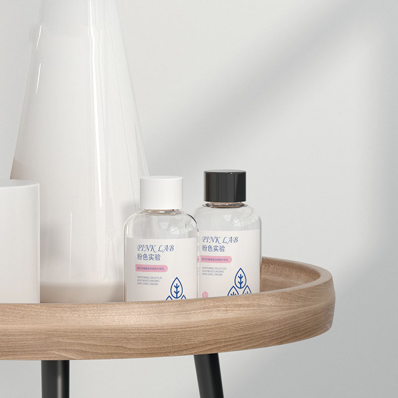 Custom 50ml Plastic Small Bottle for Skincare 2oz PET Screw Cap Lotion Container Face Cream Packaging