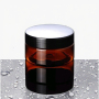 New 100g Amber PET Plastic Skin Care Packaging Jar with Lid for Face Cream Cosmetics
