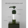 Customization 250ML square Lotion Bottles With Squeeze Pump Empty Plastic Container in clear Green Brown  pink
