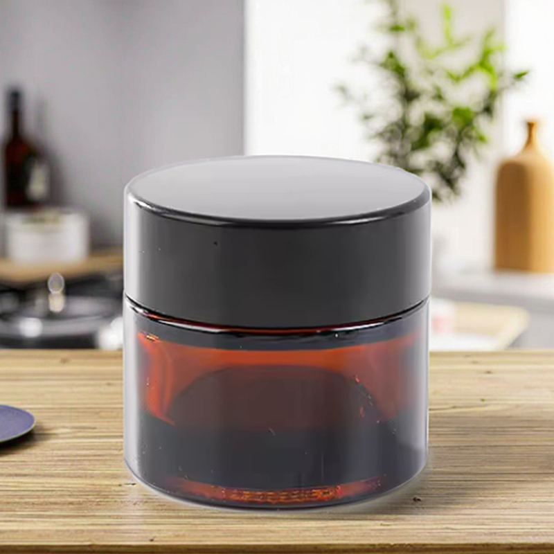 Hot Selling Low Price Wholesale Luxury Glass Jars Amber Glass Jars with Lids for Cosmetic