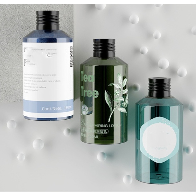 Wholesale Custom PET Plastic 150ml 200ml Lotion & Shampoo Bath Emulsion Bottle with Screw Cap for Perfume Use