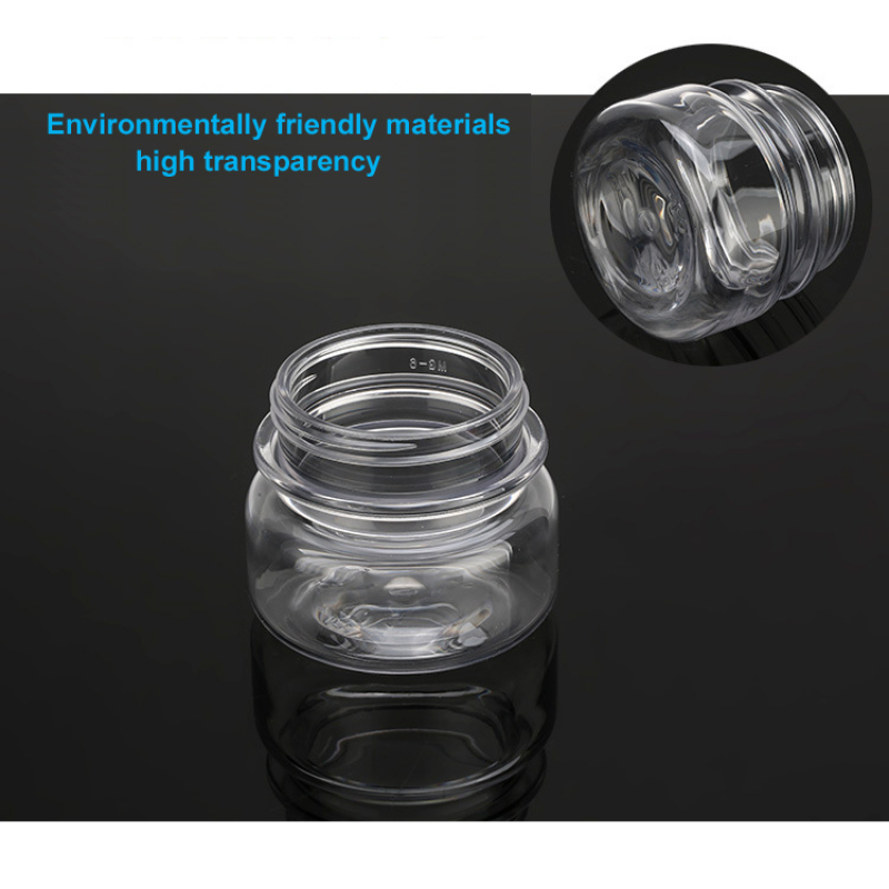 Skin Care Cream Use 60ml PET Base Material Amber Pet Plastic Jar