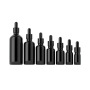 High Quality Empty Refillable Black Glass Essential Oil Dropper Bottle Cylinder Sizes 5ml 10ml 15ml 50ml for Skin Care Serum