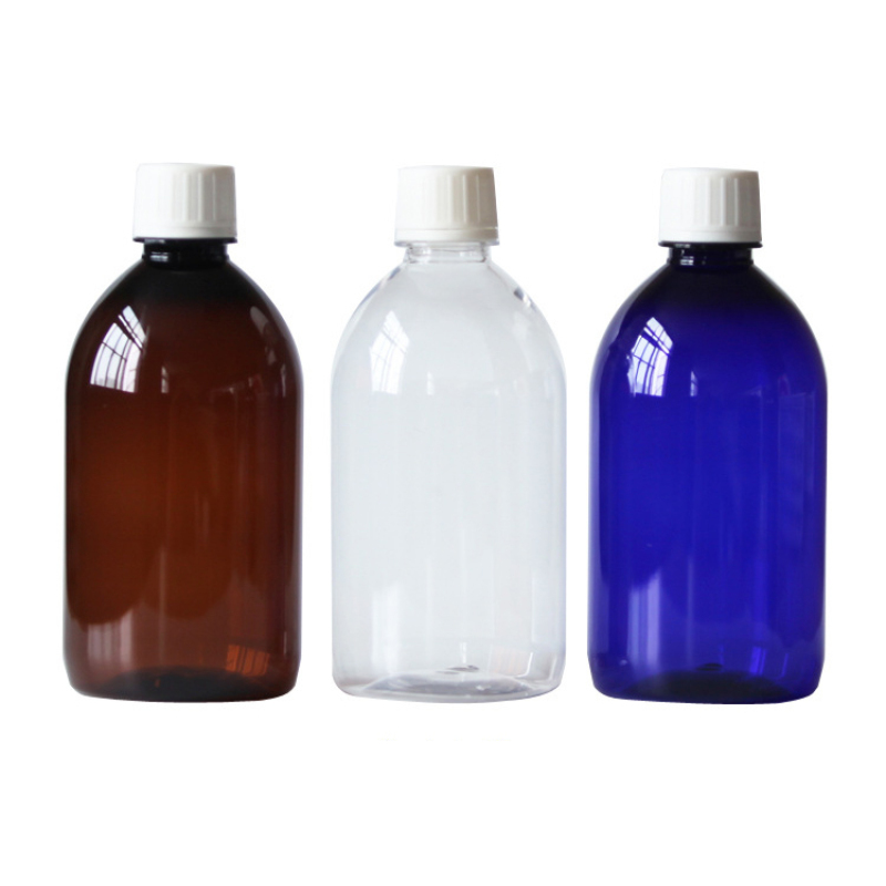 High Quality Empty Plastic Pet 500ml Amber Bottle