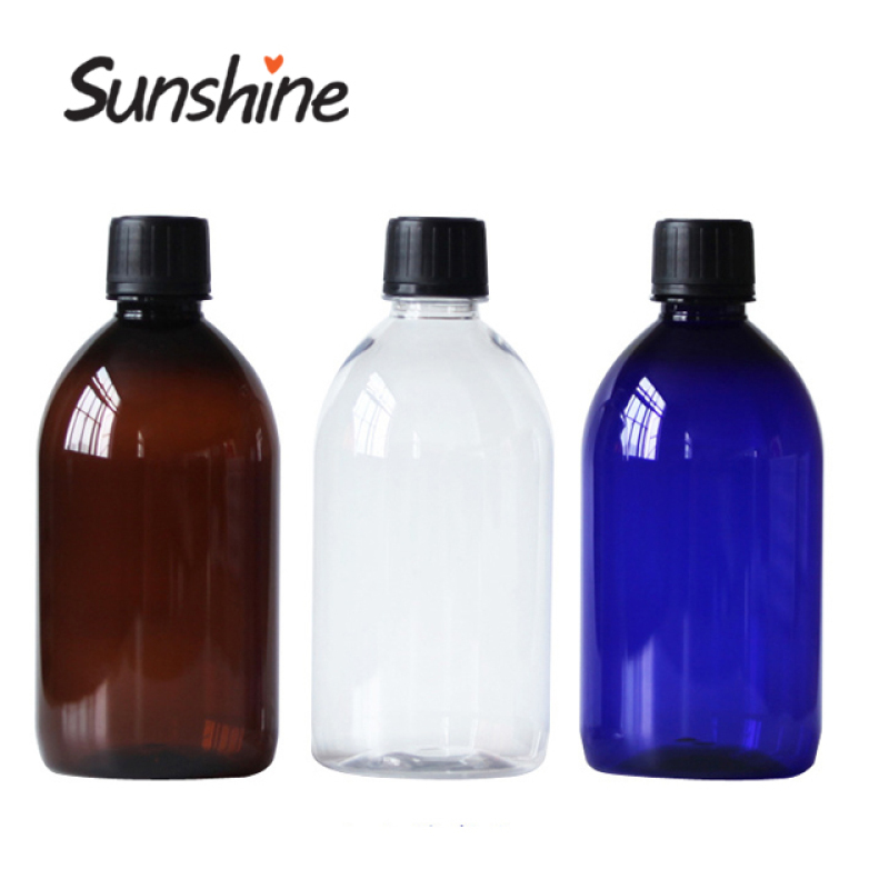 High Quality Empty Plastic Pet 500ml Amber Bottle