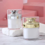 Luxury Acrylic Airless Jar with Gold/Silver Pump 30g & 50g Sizes for Personal Care Cosmetic Use