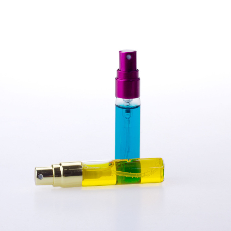 5ml Colorful Anodized Aluminum Spray Glass Perfume Sample Bottle