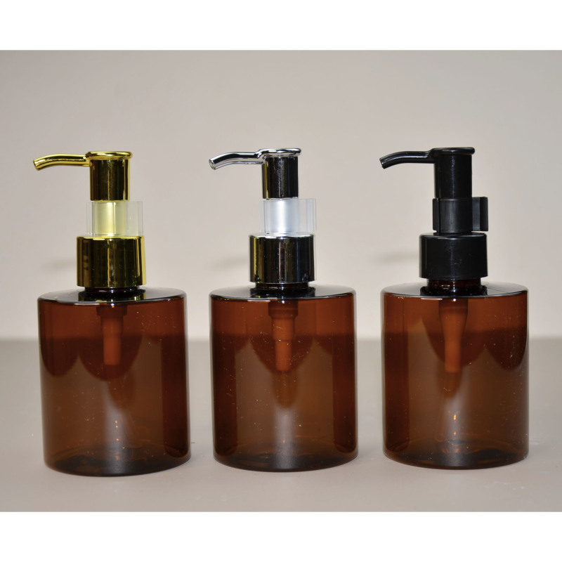 Skincare Packaging 150ml 200ml brown PET body lotion bottles plastic shampoo bottle empty amber