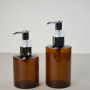 Skincare Packaging 150ml 200ml brown PET body lotion bottles plastic shampoo bottle empty amber