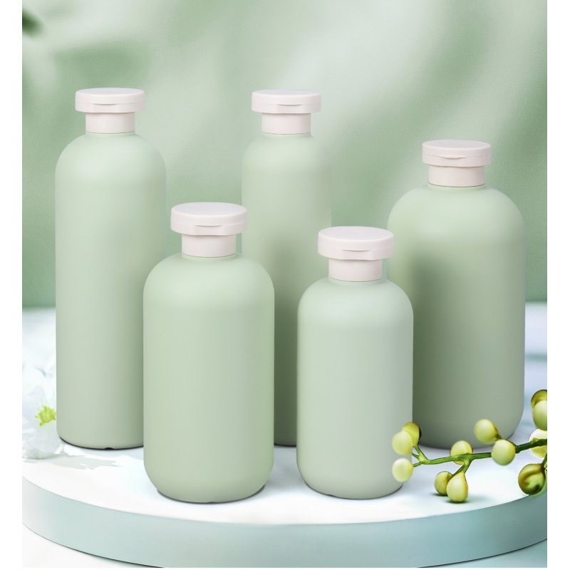 Eco Friendly HDPE  200ml 300ml 500ml Body Lotion Bottle Green Squeeze Plastic Shower Gel Container Bottle