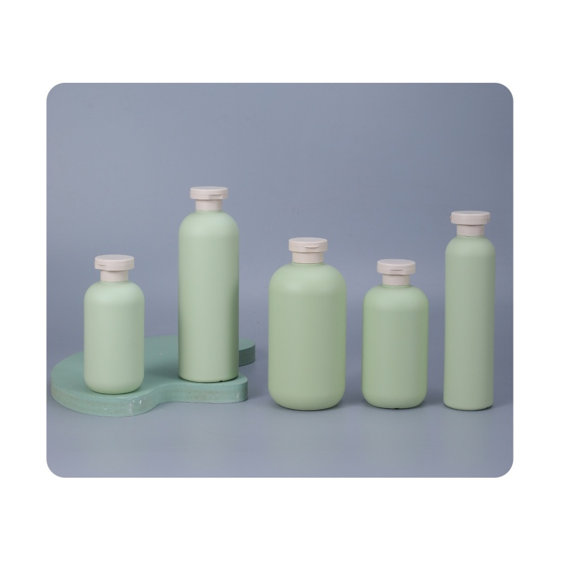 Eco Friendly HDPE  200ml 300ml 500ml Body Lotion Bottle Green Squeeze Plastic Shower Gel Container Bottle