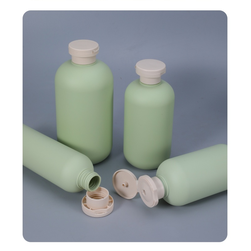Eco Friendly HDPE  200ml 300ml 500ml Body Lotion Bottle Green Squeeze Plastic Shower Gel Container Bottle