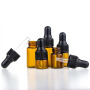 Small Amber 1ml 2ml 3ml 5ml Empty Dropper Bottle for Cosmetic Lotion Essential Oils Skin Care-Minimum Order 100pcs