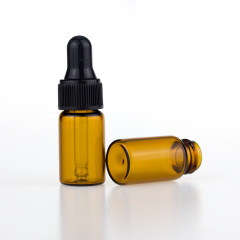 Small Amber 1ml 2ml 3ml 5ml Empty Dropper Bottle for Cosmetic Lotion Essential Oils Skin Care-Minimum Order 100pcs