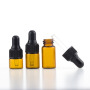 Small Amber 1ml 2ml 3ml 5ml Empty Dropper Bottle for Cosmetic Lotion Essential Oils Skin Care-Minimum Order 100pcs