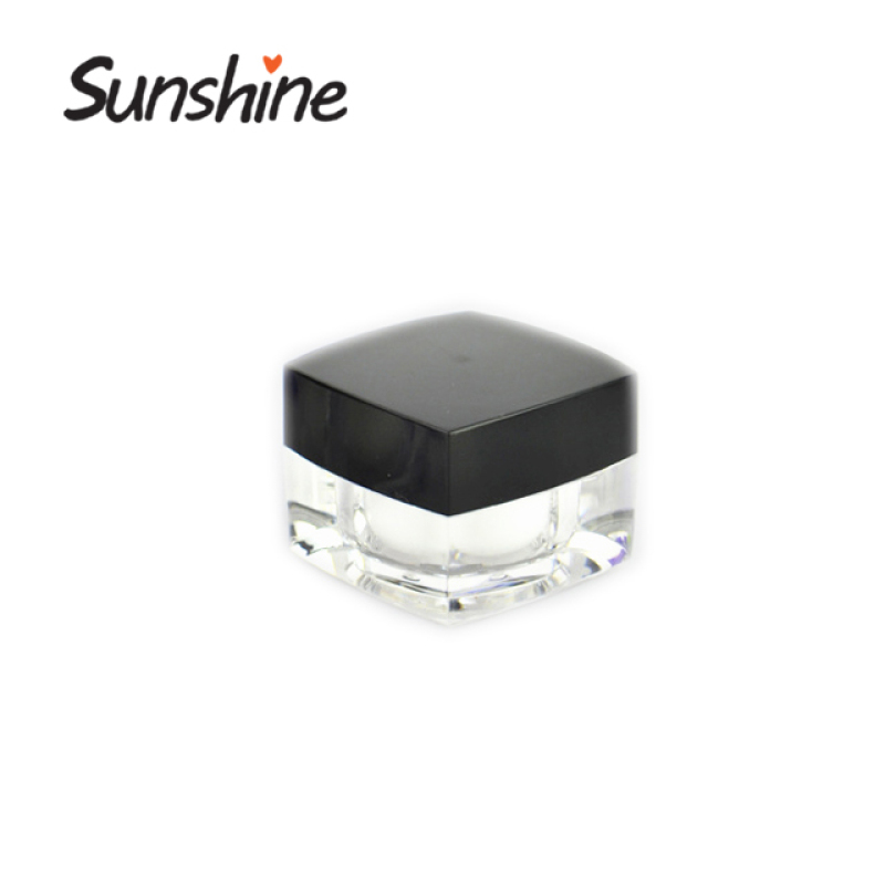 Luxury 5g 10g Acrylic Cream Jars Wholesale Recyclable Screw Top Plastic Cap for Loose Powder and Eye Cream Cosmetic Packaging